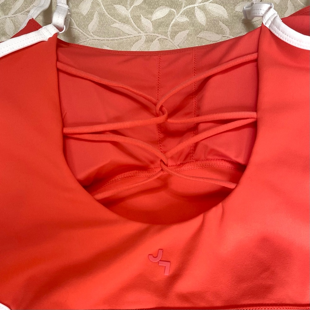 JoyLab Tennis Dress Womens Plus Size XXL Coral Red Attached Shorts Ball Pockets - Picture 7 of 11